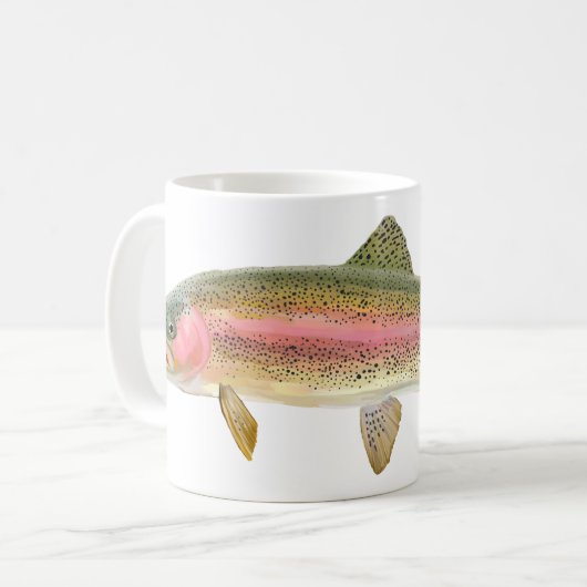Rainbow Trout Fly Fishing Kaffeetasse (Vorderseite Links)