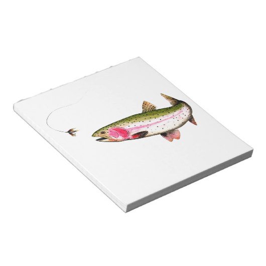 Rainbow Trout Fly Fishing Notizblock (angewinkelt)