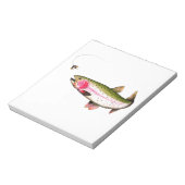 Rainbow Trout Fly Fishing Notizblock (Rotiert)