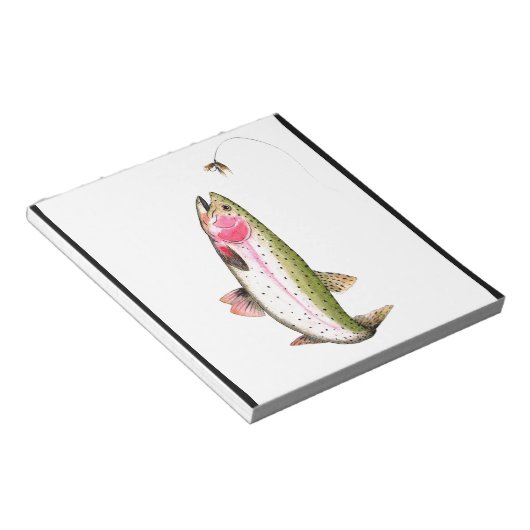 Rainbow Trout Fly Fishing Notizblock (angewinkelt)