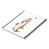 Rainbow Trout Fly Fishing Notizblock (Rotiert)
