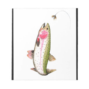 Rainbow Trout Fly Fishing Notizblock