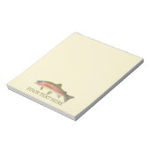 Rainbow Trout Fly Fishing Notizblock (Rotiert)