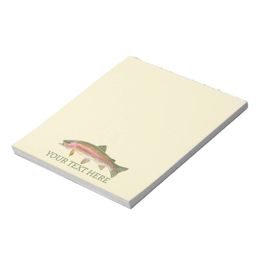Rainbow Trout Fly Fishing Notizblock (Rotiert)
