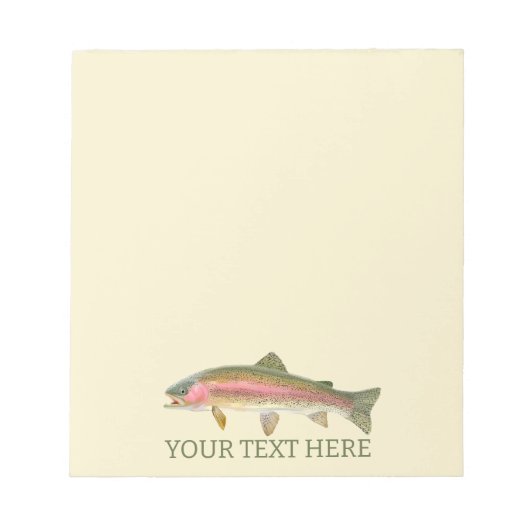 Rainbow Trout Fly Fishing Notizblock (Vorderseite)