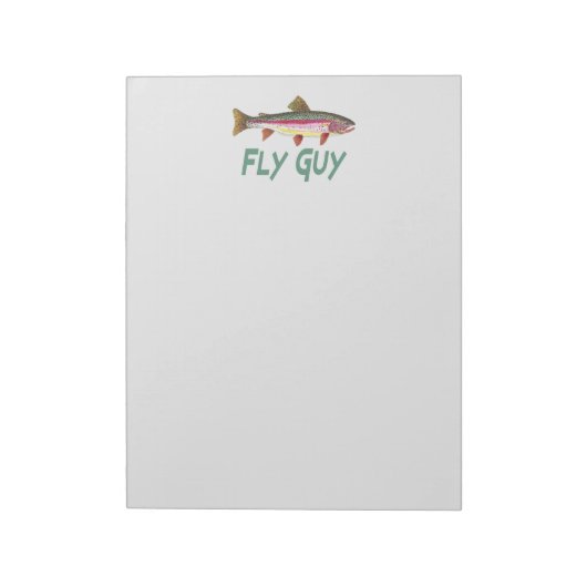Rainbow Trout Fly FIshing Notizblock (Rotiert)