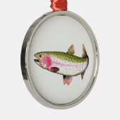 Rainbow Trout Fly Fishing Ornament Aus Metall (Rechts)