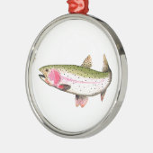 Rainbow Trout Fly Fishing Ornament Aus Metall (Links)