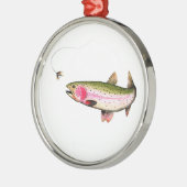 Rainbow Trout Fly Fishing Ornament Aus Metall (Links)