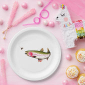 Rainbow Trout Fly Fishing Pappteller (Party)