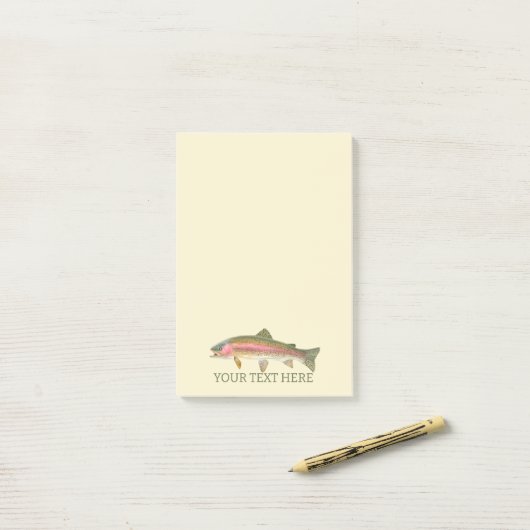 Rainbow Trout Fly Fishing Post-it Klebezettel (Auf Schreibtisch)