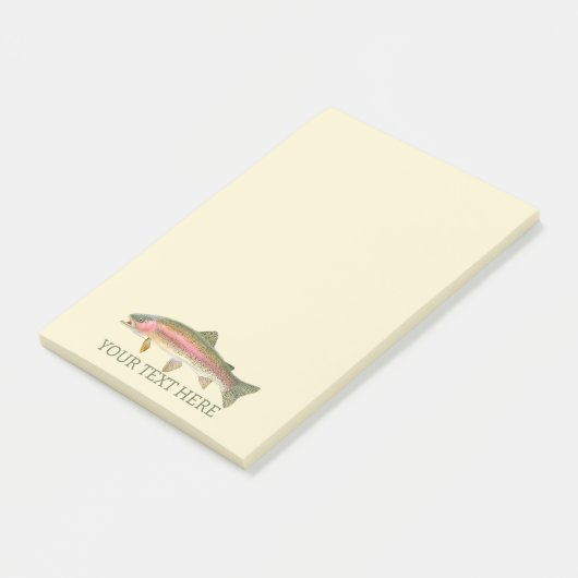 Rainbow Trout Fly Fishing Post-it Klebezettel (angewinkelt)