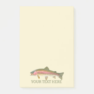 Rainbow Trout Fly Fishing Post-it Klebezettel