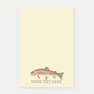 Rainbow Trout Fly Fishing Post-it Klebezettel
