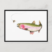 Rainbow Trout Fly Fishing Postkarte (Vorderseite)