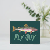Rainbow Trout Fly FIshing Postkarte (Stehend Vorderseite)