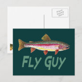 Rainbow Trout Fly FIshing Postkarte (Vorne/Hinten)