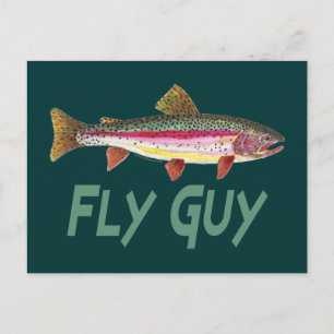 Rainbow Trout Fly FIshing Postkarte