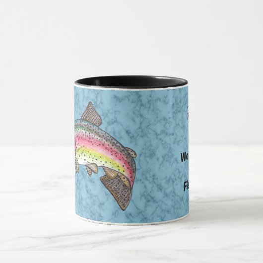 Rainbow Trout Fly Fishing Tasse (Zentrum)