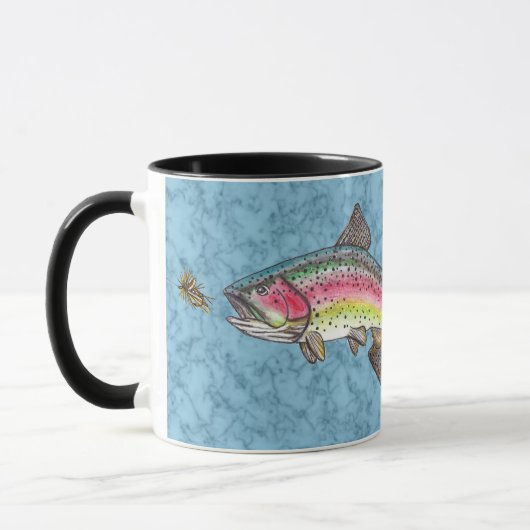 Rainbow Trout Fly Fishing Tasse (Links)