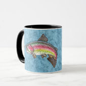 Rainbow Trout Fly Fishing Tasse (Vorderseite Links)