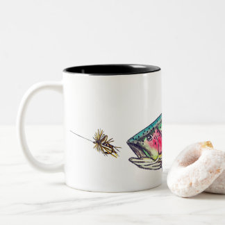 Rainbow Trout Fly Fishing Zweifarbige Tasse