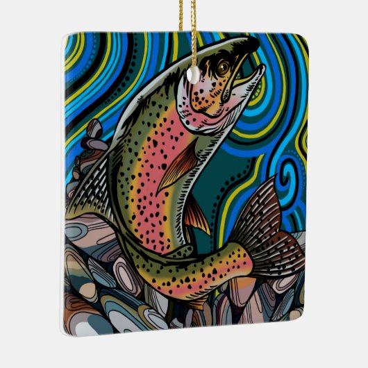 Rainbow Trout Keramik Ornament (Rechts)