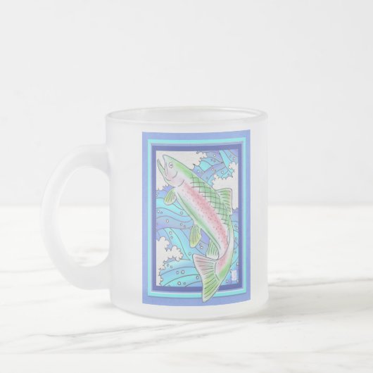 Rainbow Trout Mattiert Glass Tasse (Links)