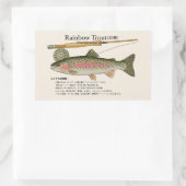 Rainbow Trout (Oncorhynchus mykiss) – Japanese Rechteckiger Aufkleber (Tasche)