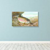 Rainbow Trout Painting Leinwanddruck (Insitu (Holzboden))