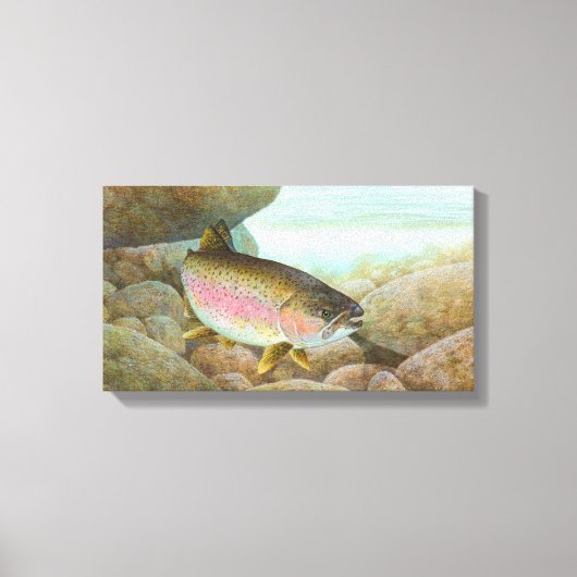 Rainbow Trout Painting Leinwanddruck (Vorderseite)