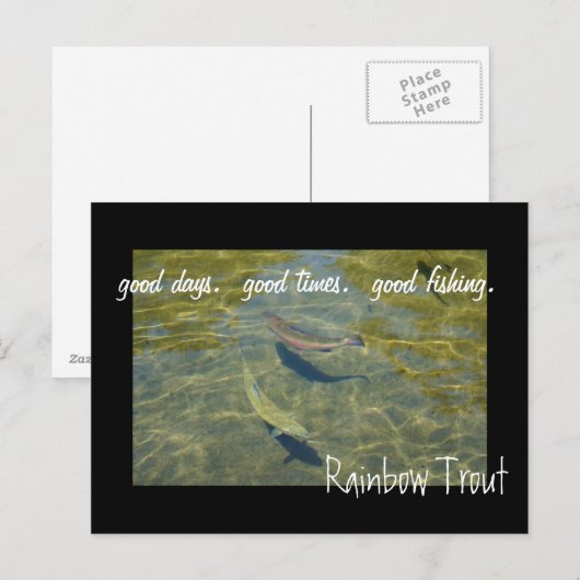 Rainbow Trout Postkarten Gute Tage Fischen (Vorne/Hinten)
