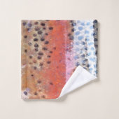 Rainbow Trout Skin Abstraktes Patternhandtuch Badhandtuch Set (Waschlappen)