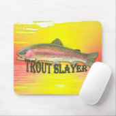 Rainbow Trout Slayer Sunset Mousepad (Mit Mouse)