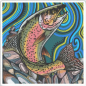 Rainbow Trout Vinyl Sticker (Vorderseite)
