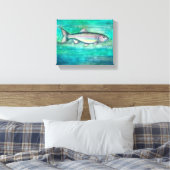 Rainbow Trout Wall Art Leinwand (Insitu (Schlafzimmer))