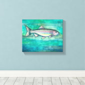 Rainbow Trout Wall Art Leinwand (Insitu (Holzboden))