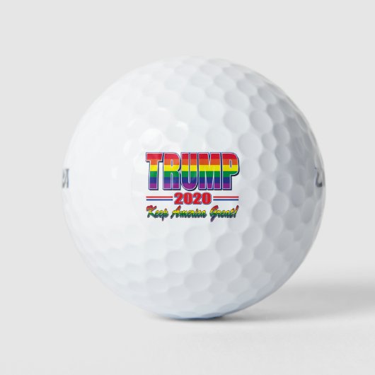 Rainbow-Trump-Behalten-Amerika-Groß Golfball (Vorderseite)
