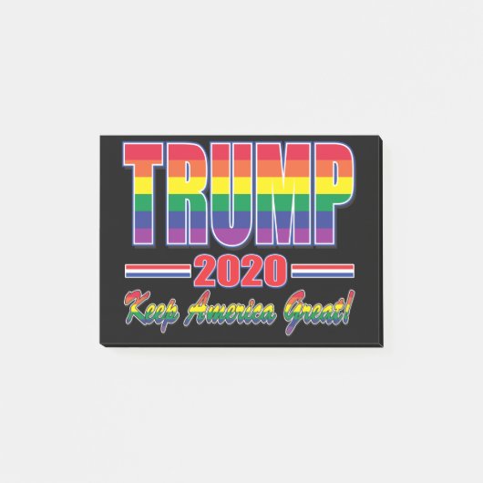 Rainbow-Trump-Behalten-Amerika-Groß Post-it Klebezettel (Vorderseite)
