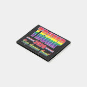 Rainbow-Trump-Behalten-Amerika-Groß Post-it Klebezettel (angewinkelt)
