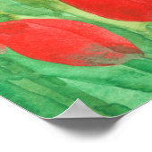 Rainbow Tulip Field Wasserfarbe Blume Poster (Ecke)
