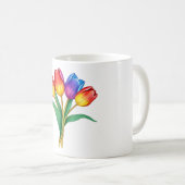 Rainbow Tulip Tasse - Farbenfrohe Blume (VorderseiteRechts)