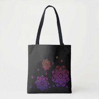 Rainbow Tumbling Dice Mandala Tasche
