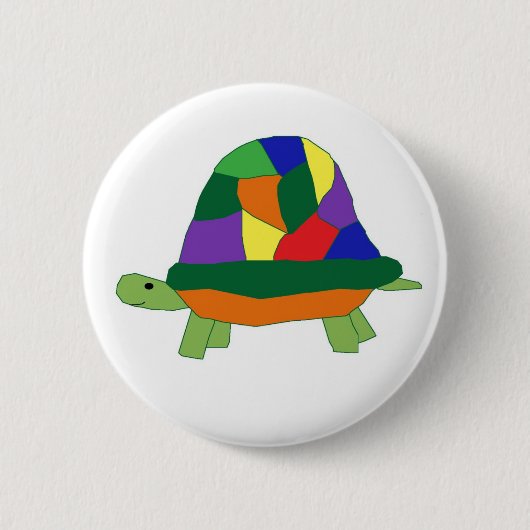 Rainbow Turtle Button (Vorderseite)
