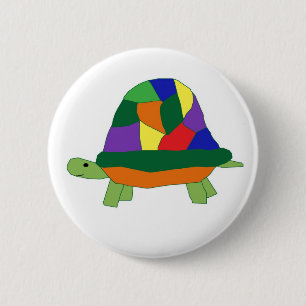 Rainbow Turtle Button