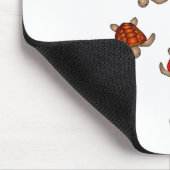 Rainbow Turtle Heart Mousepad (Ecke)