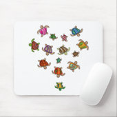 Rainbow Turtle Heart Mousepad (Mit Mouse)