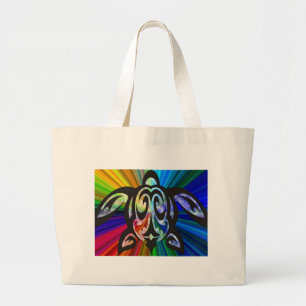 Rainbow Turtle Jumbo Stoffbeutel