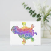 Rainbow Turtle Postkarte (Stehend Vorderseite)