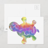 Rainbow Turtle Postkarte (Vorne/Hinten)
